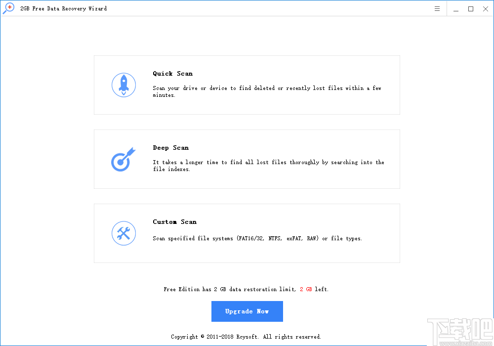 2GB Free Data Recovery Wizard(免费数据恢复软件)