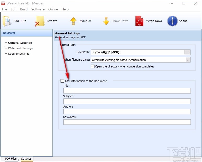 Weeny Free PDF Merger(PDF合并软件)