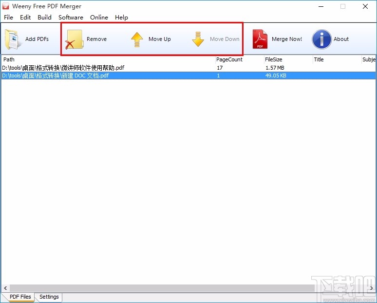 Weeny Free PDF Merger(PDF合并软件)