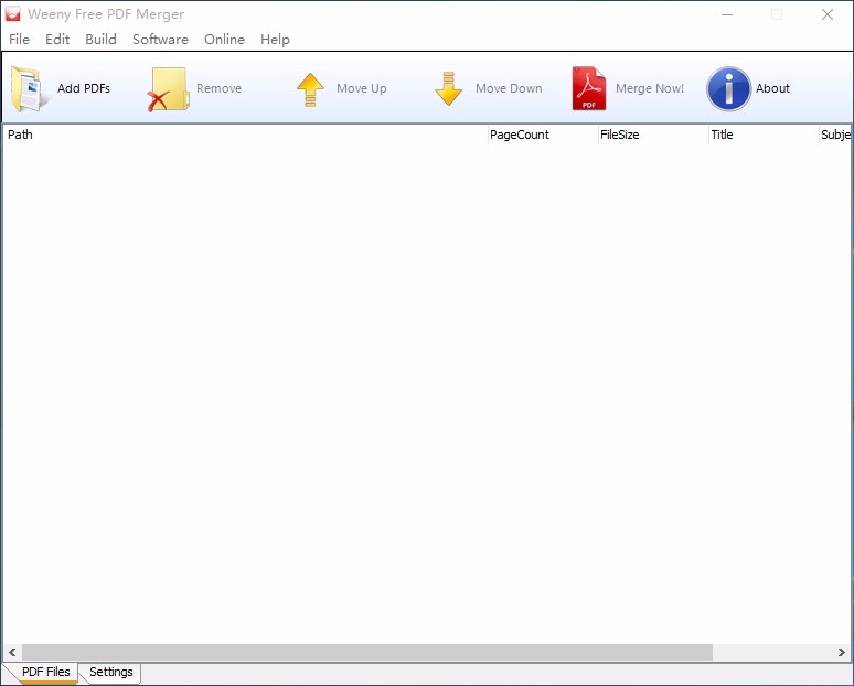 Weeny Free PDF Merger合并PDF的方法