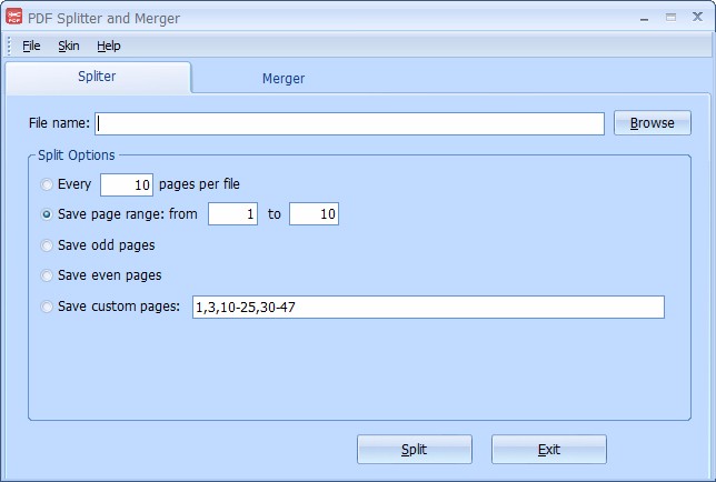 PDF Splitter and Merger分割PDF的方法
