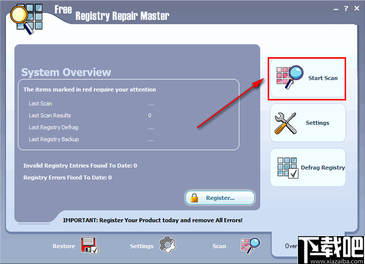 Free Registry Repair Master(注册表修复工具)