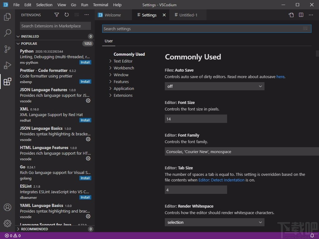 VSCodium(VScode二进制版本)