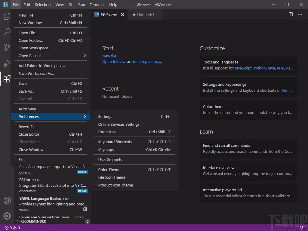 VSCodium(VScode二进制版本)