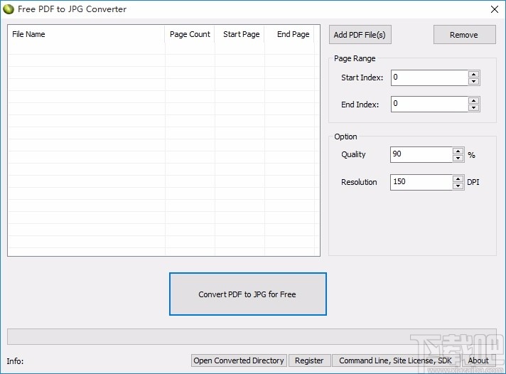 Free PDF To JPG Converter(免费PDF转JPG转换器)