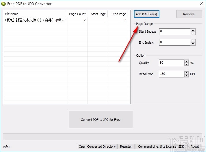 Free PDF To JPG Converter(免费PDF转JPG转换器)