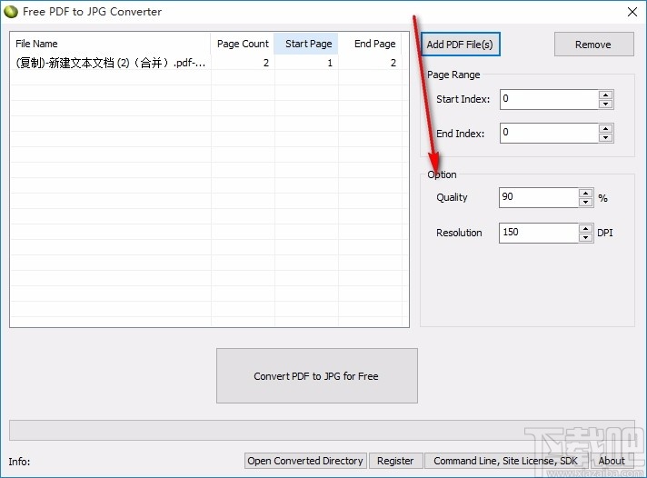 Free PDF To JPG Converter(免费PDF转JPG转换器)