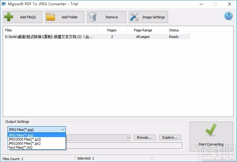 Mgosoft PDF To JPEG Converter(PDF转JPEG软件)