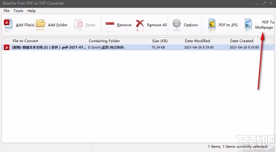 BlueFox Free PDF to TIFF Converter(PDF转TIFF转换器)