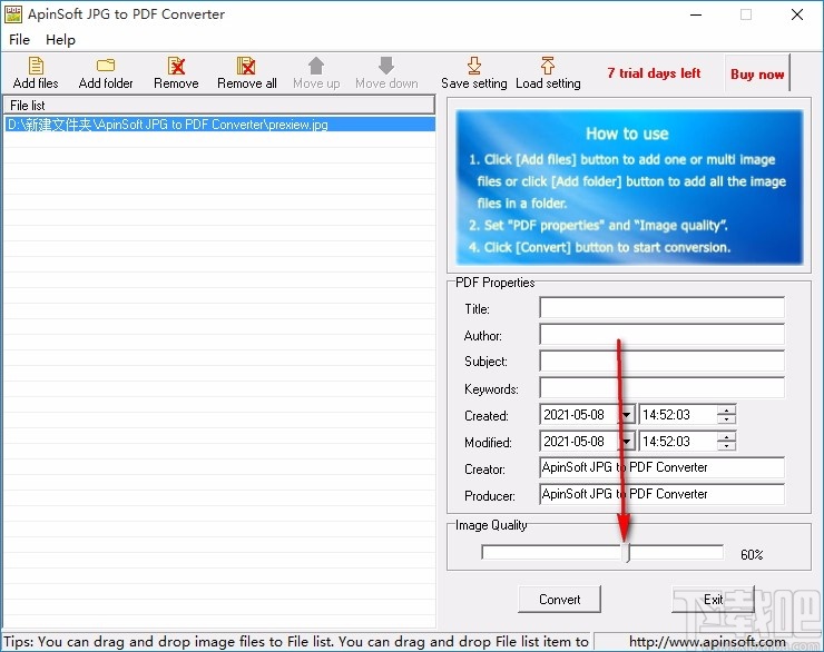 ApinSoft JPG to PDF Converter(JPG转PDF转换器)