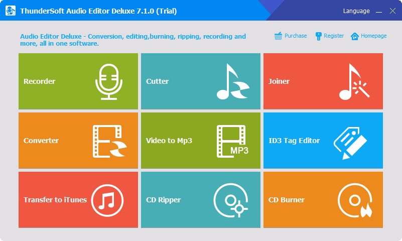 ThunderSoft Audio Editor Deluxe设置中文的方法