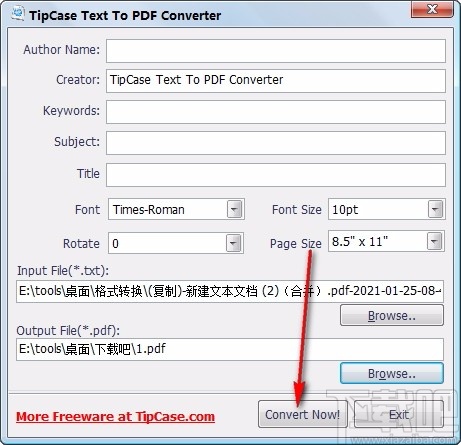 TipCase Text To PDF Converter(TXT转PDF转换器)