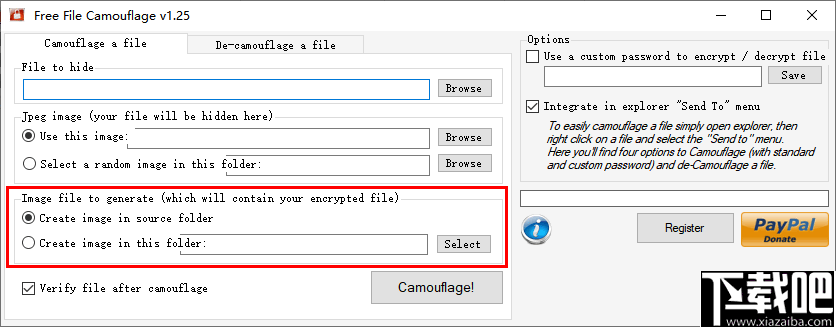 Free File Camouflage(文件伪装图片工具)
