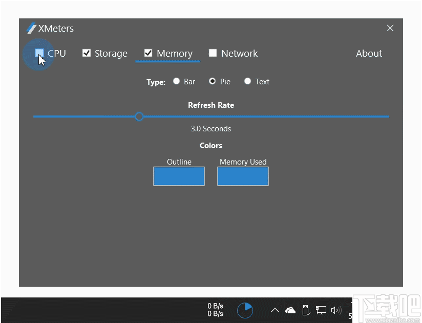 XMeters(任务栏信息显示工具)