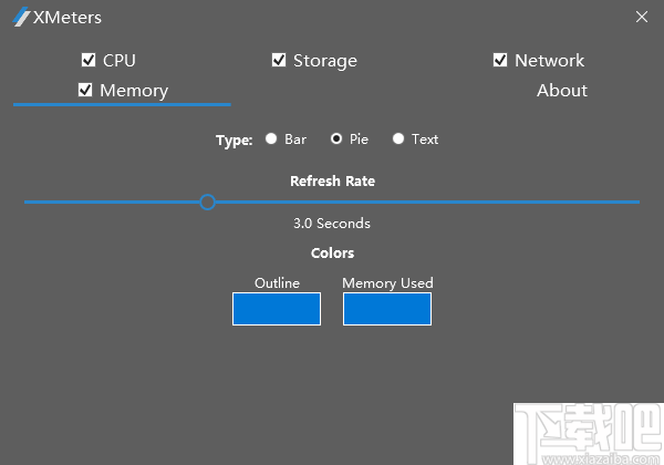 XMeters(任务栏信息显示工具)
