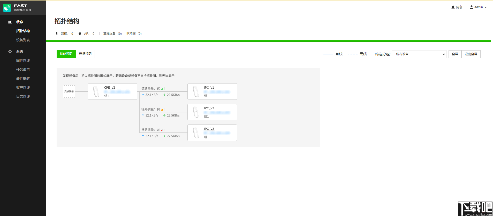 FAST网桥集中管理软件