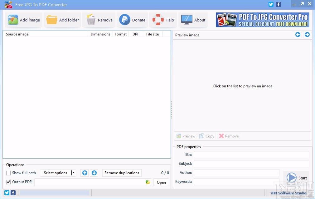 Free JPG To PDF Converter(免费JPG转PDF转换器)