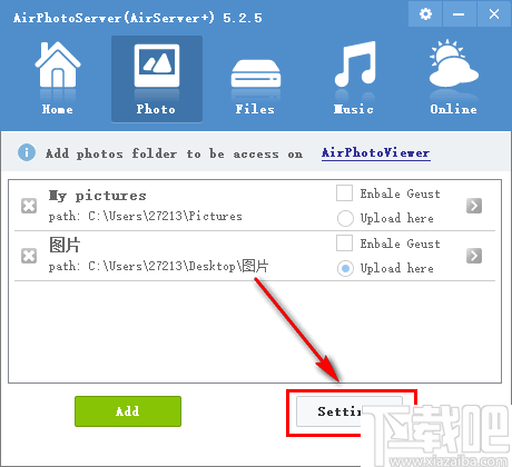 AirPhotoServer(图片服务器)