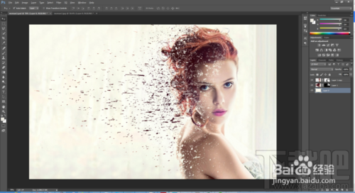 Photoshop CC如何打造惊艳的分散特效美女发型