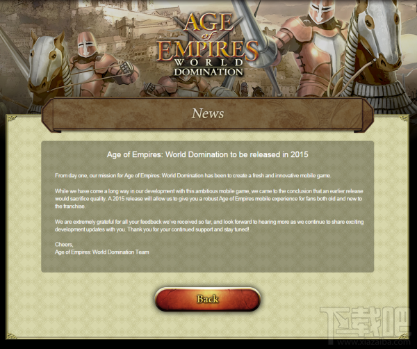 移动版《帝国时代:统治世界》延期至2015年