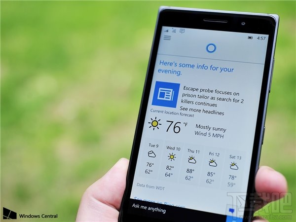 Win10小娜Cortana换上了新版彩色天气图标