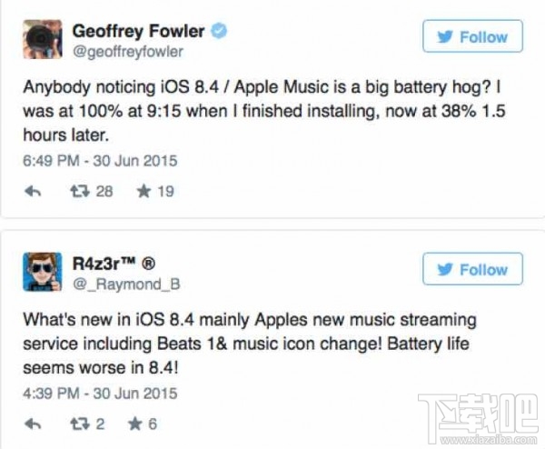 苹果iOS 8.4耗电太快?罪魁祸首是Apple Music