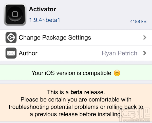 iOS 8.4上装Activator崩溃?下载Beta可修复