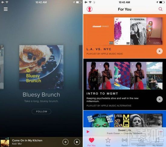 Apple Music与Spotify应用对比,哪个更好?