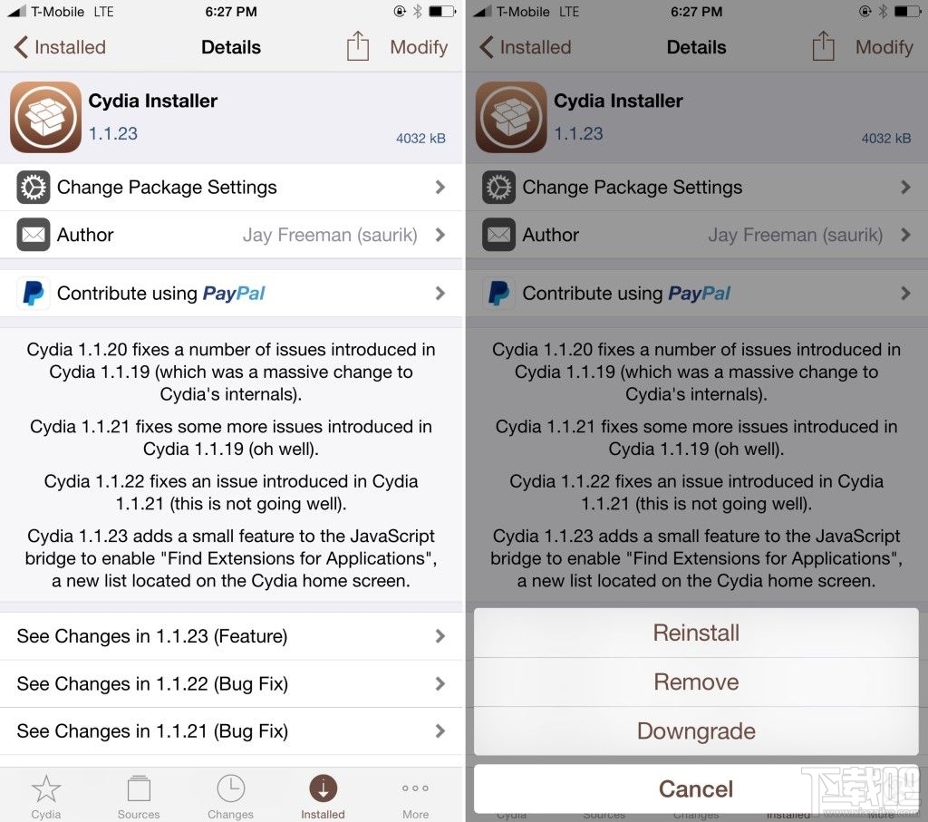 如何在Cydia版本中实现插件/应用降级 越狱后Cydia中插件/应用怎么降级