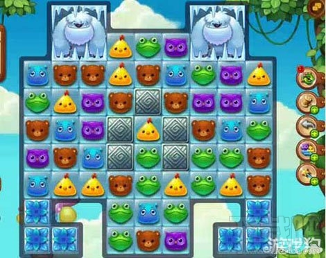 开心消消乐怎样同时消除关卡存在的雪怪