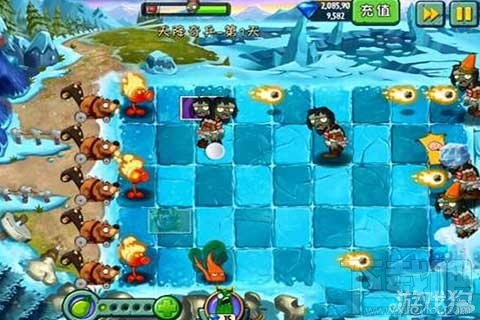 天降奇兵第1天攻略,植物大战僵尸2冰河世界天降奇兵第1天玩法介绍