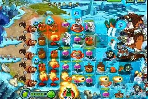 天降奇兵第3天攻略,植物大战僵尸2天降奇兵第3天图文攻略