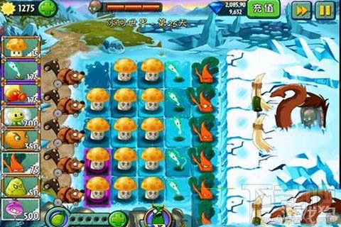 冰河世界第25天攻略心得,植物大战僵尸2冰河世界第25天阵型分析