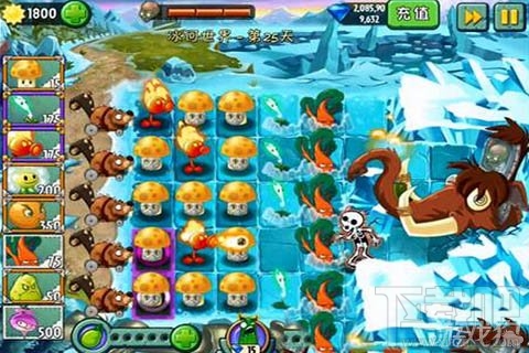 冰河世界第25天攻略心得,植物大战僵尸2冰河世界第25天阵型分析