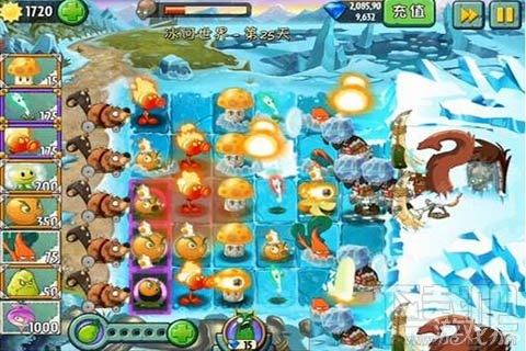 冰河世界第25天攻略心得,植物大战僵尸2冰河世界第25天阵型分析