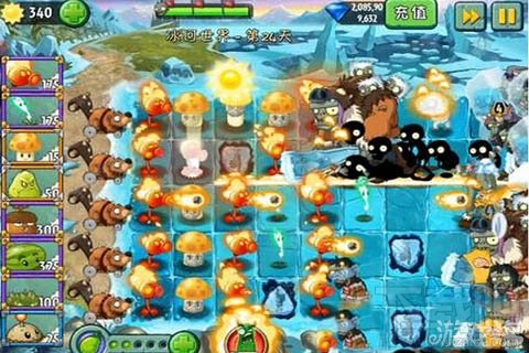 冰河世界第24天攻略,植物大战僵尸2冰河世界第24天通关技巧