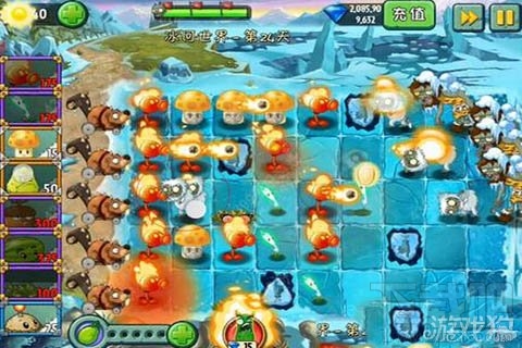 冰河世界第24天攻略,植物大战僵尸2冰河世界第24天通关技巧