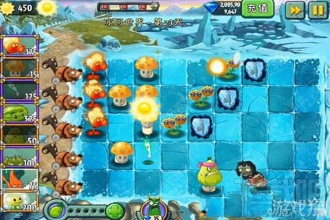 冰河世界第23天攻略,植物大战僵尸2冰河世界第23天通关技巧