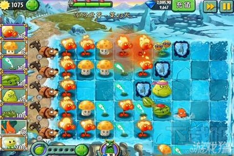 冰河世界第23天攻略,植物大战僵尸2冰河世界第23天通关技巧