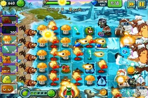 冰河世界第22天攻略,植物大战僵尸2冰河世界第22天通关攻略