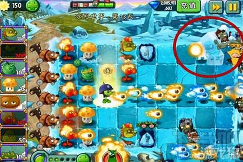 冰河世界第13天攻略,植物大战僵尸2冰河世界第13天低配过关技巧