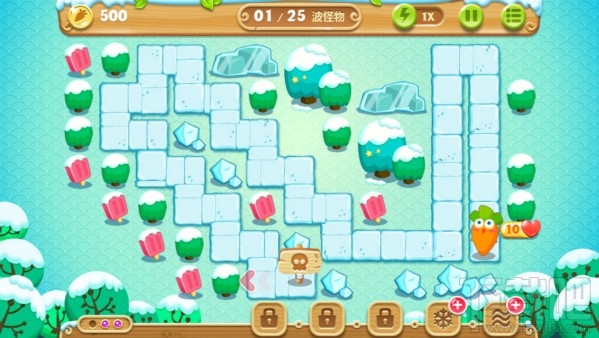 《保卫萝卜2：极地冒险》第八关攻略 极地冒险1宝石金萝卜教程