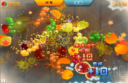 《水果忍者》街机模式连环命中技巧