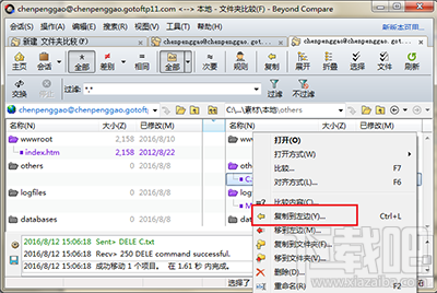 Beyond Compare怎么将文件上传到FTP?