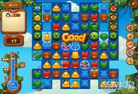 开心消消乐812关被困住的小企鹅