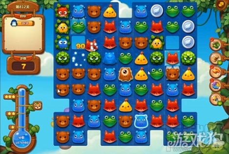 开心消消乐812关被困住的小企鹅