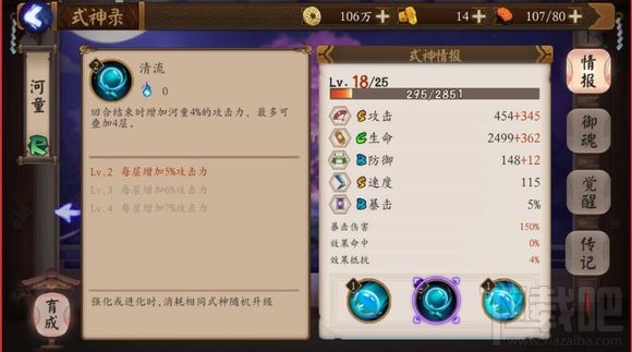 阴阳师手游式神河童技能属性介绍