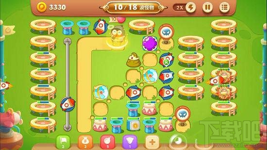 保卫萝卜3游乐场第27关金萝卜通关攻略