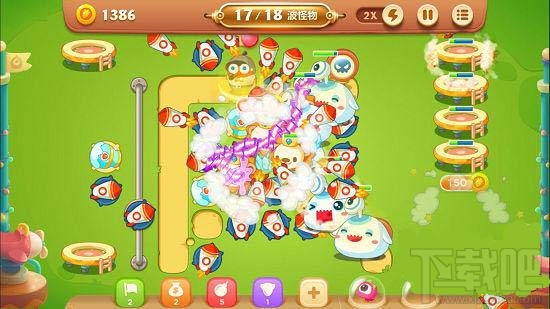 保卫萝卜3游乐场第27关金萝卜通关攻略