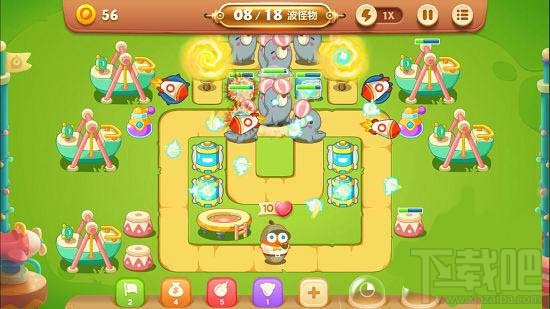 保卫萝卜3游乐场第37关金萝卜通关攻略